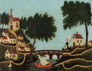 Henri Julien Rousseau - Landscape with Bridge