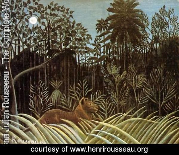 Henri Julien Rousseau - Jungle with Lion