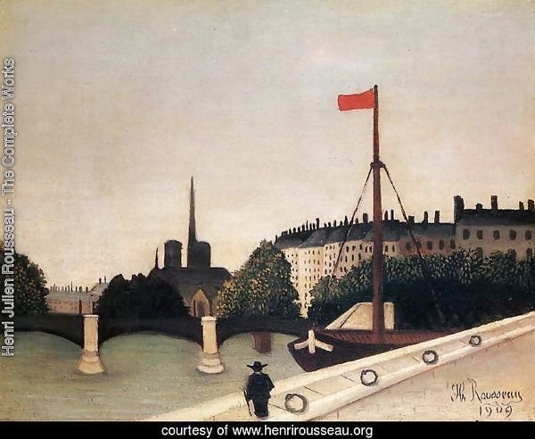 Notre Dame: View of the Ile Saint-Louis from the Quai Henri IV