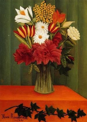 Henri Julien Rousseau - Bouquet of Flowers with an Ivy Branch II
