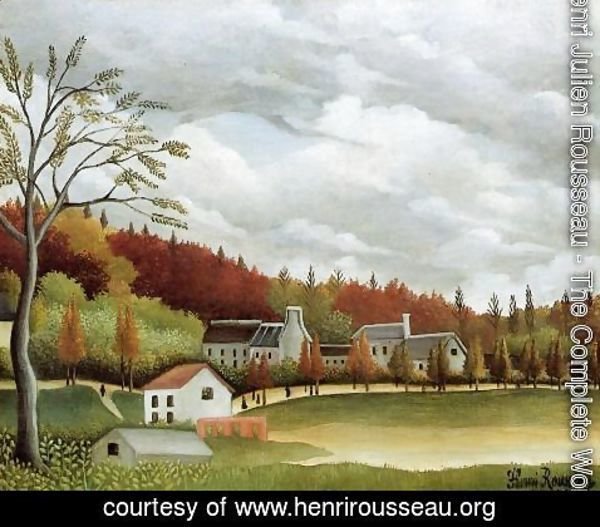 Henri Julien Rousseau - View of Bievre-sur-Gentilly