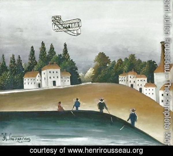 Henri Julien Rousseau - The Fishermen and the Biplane 2