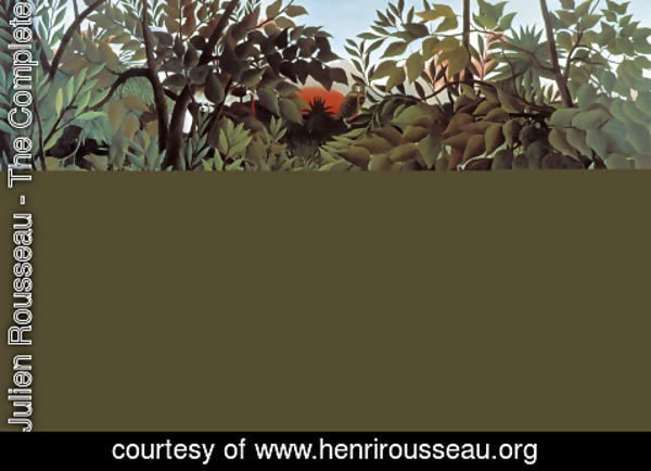 Henri Julien Rousseau - The Hungry Lion Throws Itself On The Antelope 1905