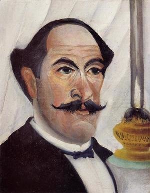 Henri Julien Rousseau - Self Portrait Of The Artist With A Lamp