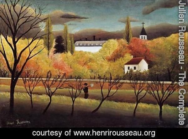 Henri Julien Rousseau - Landscape with Farmer