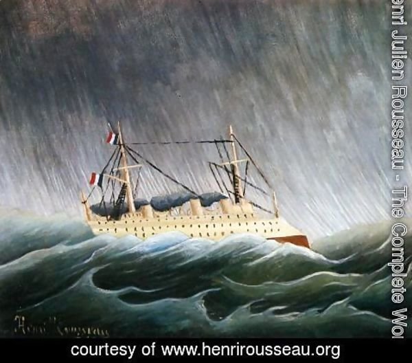 Henri Julien Rousseau - Boat in a Storm