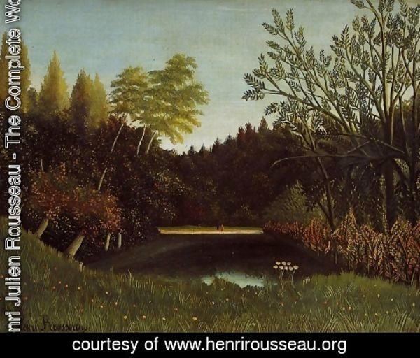 Henri Julien Rousseau - View of the Bois de Boulogne