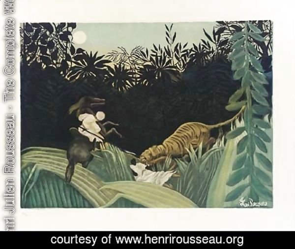 Henri Julien Rousseau - Chasse au Tigre (Ginestet and Pouillon 641)