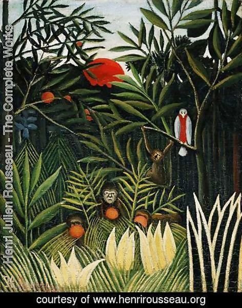 Henri Julien Rousseau - Landscape with Monkeys