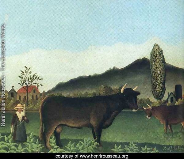 (Landscape with cow)