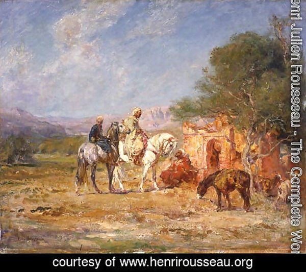 Henri Julien Rousseau - Arab horsemen near the mausoleum