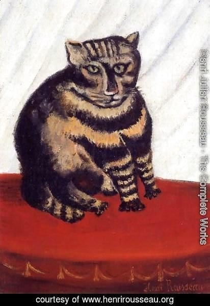 Henri Julien Rousseau The Tiger Cat Painting Reproduction