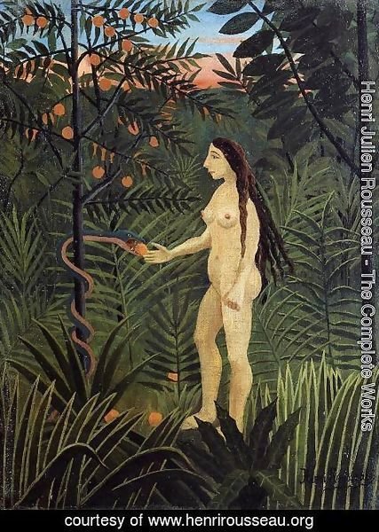 Henri Julien Rousseau - Eve And The Serpent